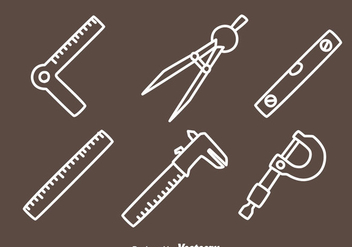 Meansurement Tools Line Icons Vector - vector gratuit #445973 