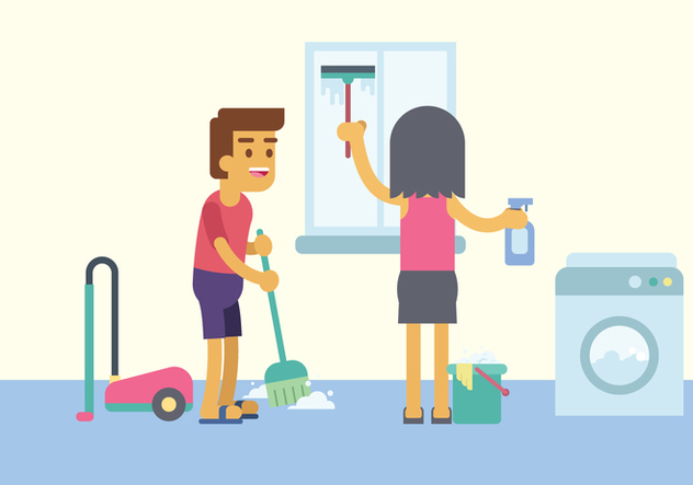 Free Home Cleaning Illustration - Free vector #446303