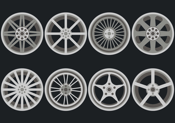 Alloy Wheels Vector Icons - Free vector #446313