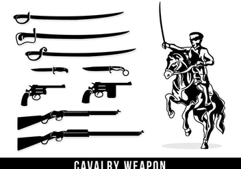 Cavalry Weapon Silhouette - Free vector #446323