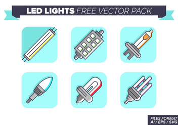 Led Lights Icons Free Vector Pack - vector gratuit #446403 