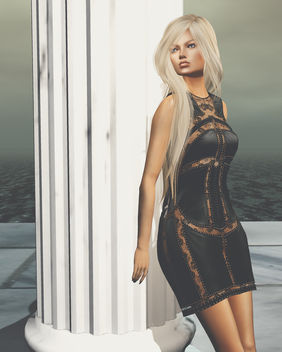 Taylor Leather Dress by United Colors @ Tres Chic - image gratuit #446473 