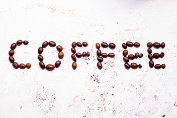 The word coffee from coffee beans - Kostenloses image #446683