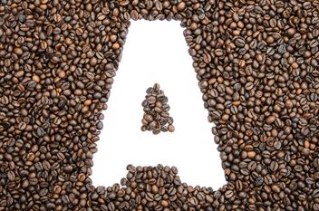 Alphabet of coffee beans - бесплатный image #451883