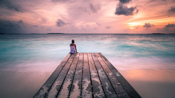 Peaceful Sunset - Maldives - Travel photography - Kostenloses image #455903