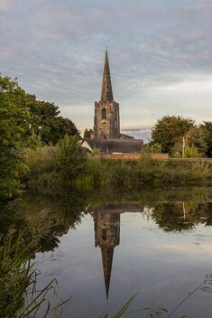 Reflection of St Mary's Church, Attenborough - бесплатный image #474413