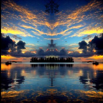 Merging into a New Real-ity 2 - Sunset - mirror effect 12 - PicsArt 2020 - Free image #474823