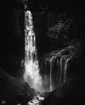 Kegon Waterfall in monochrome - Free image #500373