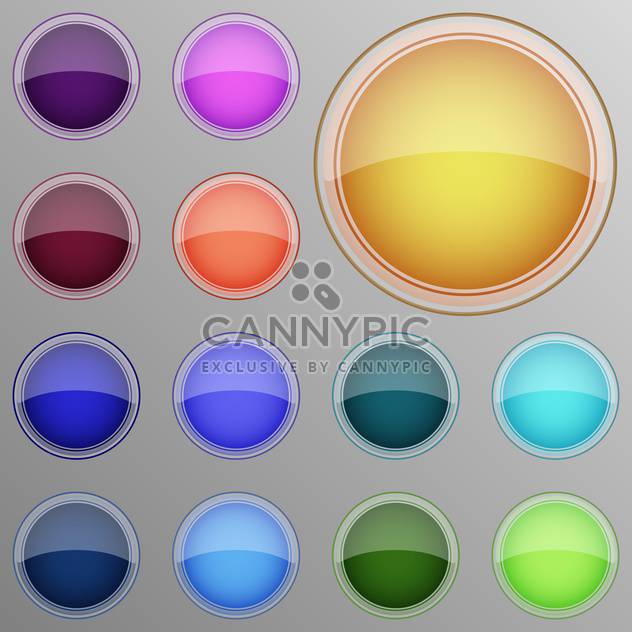 Vector set of colorful web buttons on grey background - vector #126293 gratis