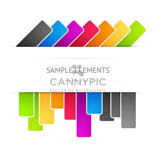 Vector colored web elements on white background - vector gratuit #126373 