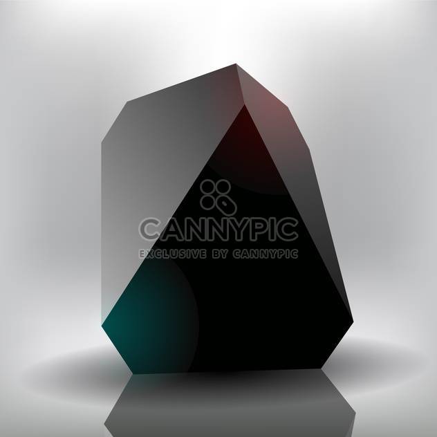 Vector black abstract stone on grey background - vector #126403 gratis