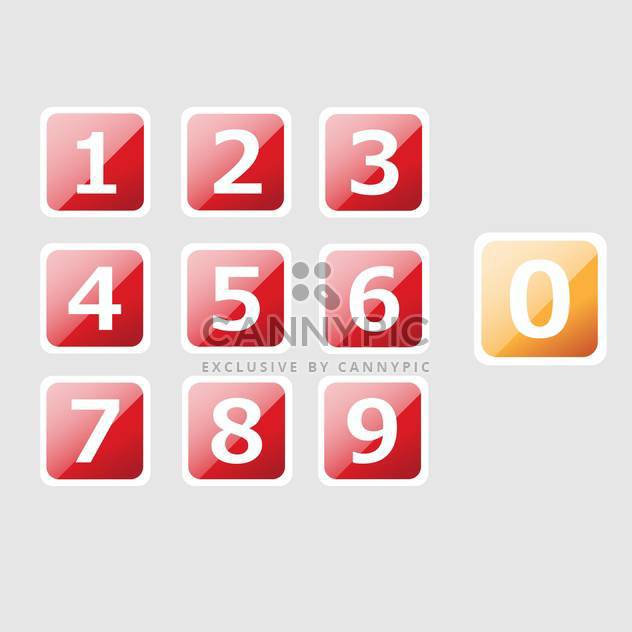 Vector set of colorful icons with numbers on grey background - бесплатный vector #126513