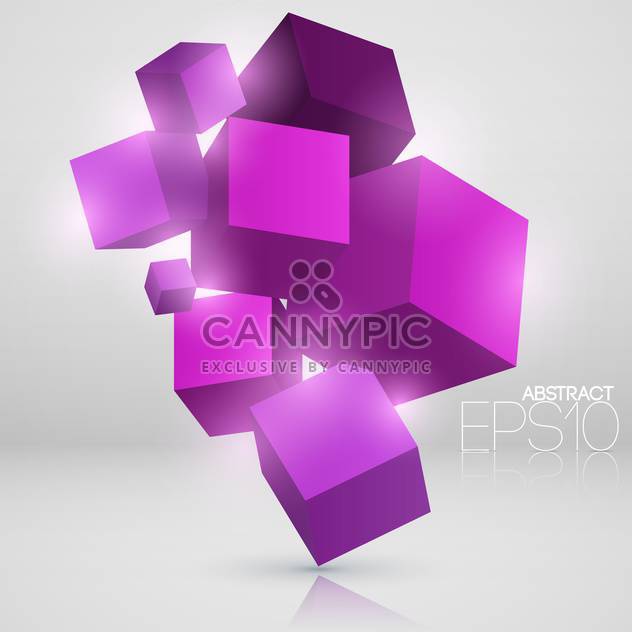 Vector abstract background with purple cubes - Kostenloses vector #126883