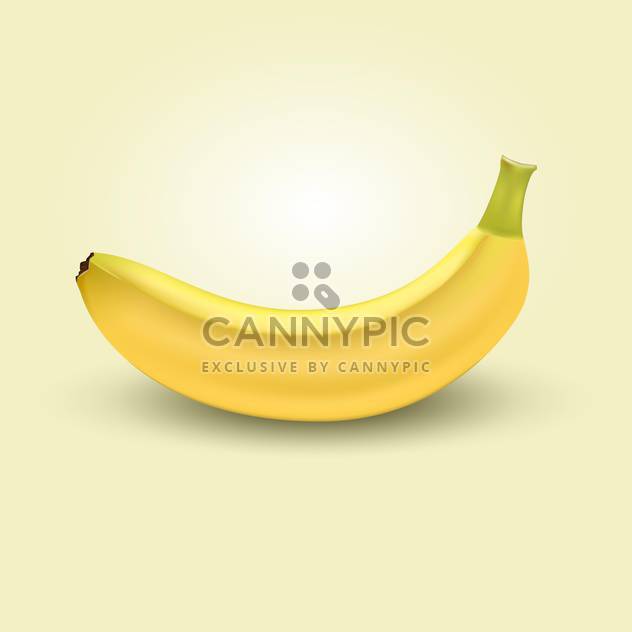 Vector illustration of yellow sweet banana on beige background - бесплатный vector #126963