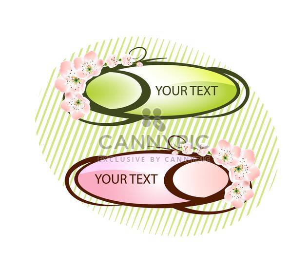 floral card with stylized flowers and text place - vector gratuit #127193 