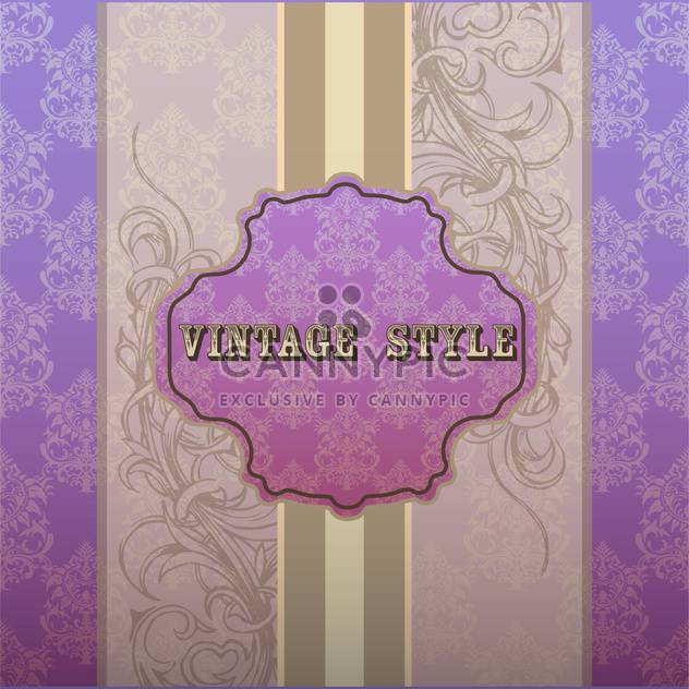 Vector illustration of purple vintage frame with text place - бесплатный vector #127263