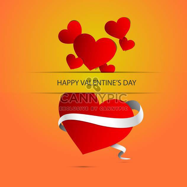 Vector background with heart and text place for Valentine's day - vector #127373 gratis