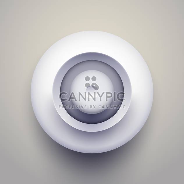 White circle button on grey background - vector #127423 gratis