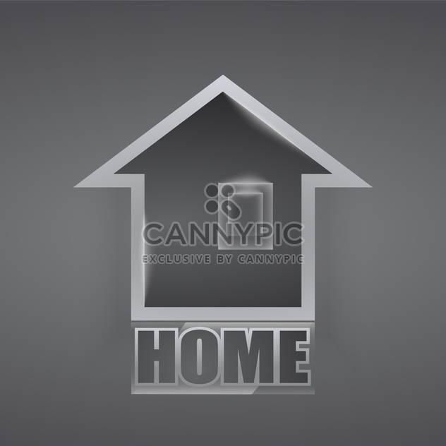 Vector home icon on grey background - бесплатный vector #127433
