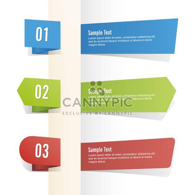 Vector set of colorful banners on white background - vector #127503 gratis