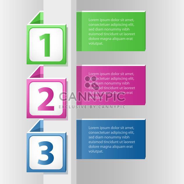 vector illustration of color labels with numbers - vector #127983 gratis