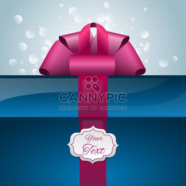 Vector gift box with ribbon and text place - vector #128073 gratis
