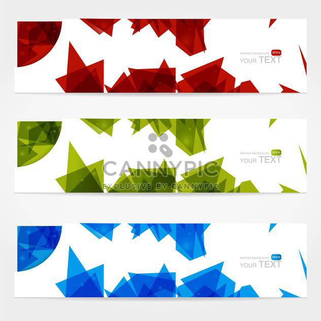 Website banner set with text place - Kostenloses vector #128103