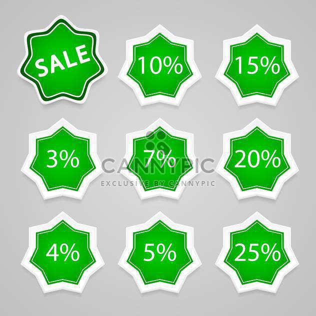 Set with sale stickers and labels, vector icons - Kostenloses vector #128223