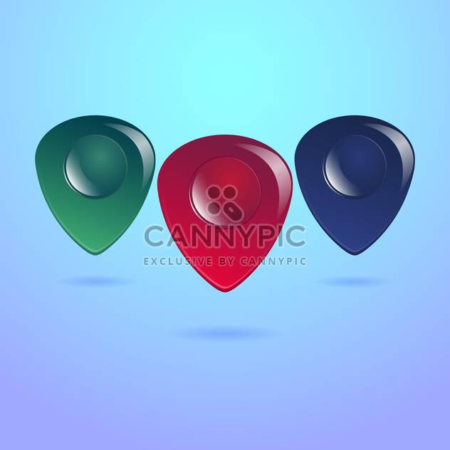 Guitar pick vector pack with shadows - Kostenloses vector #128233