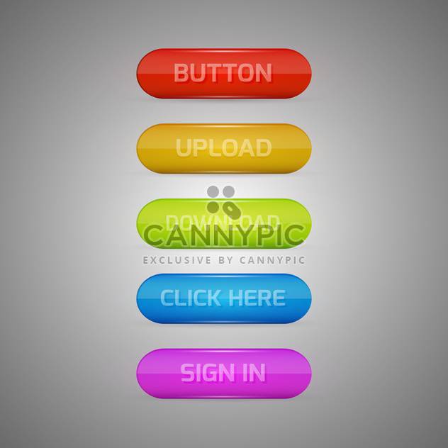 colorful web vector buttons - Free vector #128993