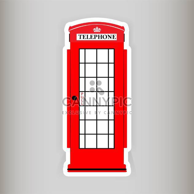 telephone booth vector illustration - vector #129003 gratis
