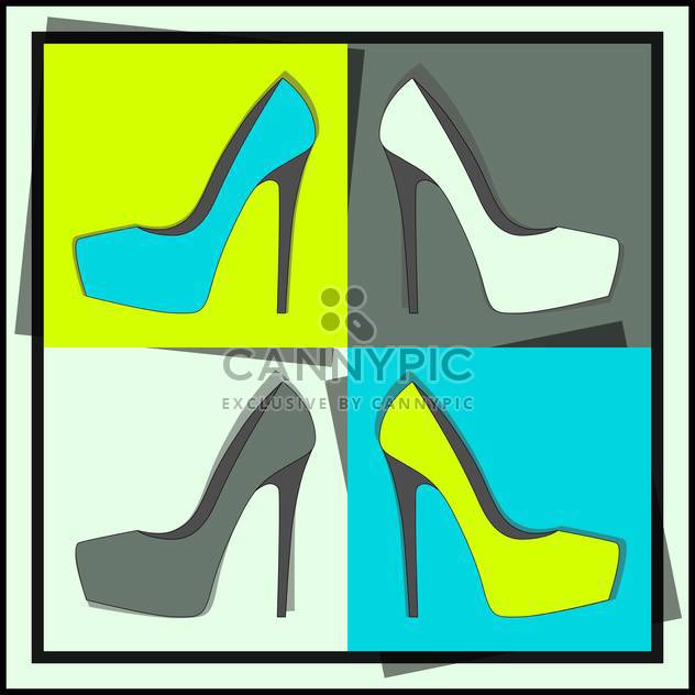 fashion female shoes set - Free vector #129143