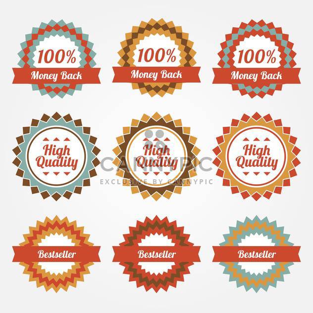 collection of sale badges and labels - vector gratuit #129233 