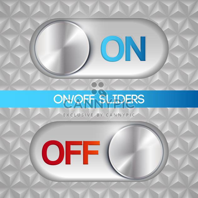 Vector illustration of on and off sliders - vector gratuit #129373 
