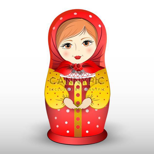 Vector illustration of traditional matryoshka doll - Free vector #130233