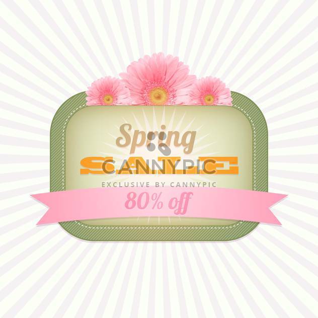 spring shopping sale vintage card - Free vector #130303