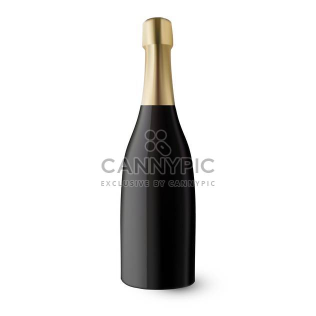 vector blank champagne bottle illustration - Free vector #130323