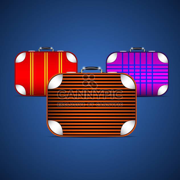 Vector illustration of travel suitcases - vector #130423 gratis
