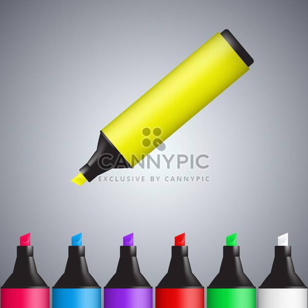 Vector multi-colored markers background - Free vector #130433