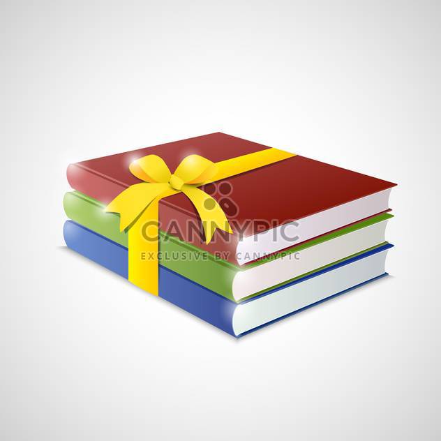 Stack of multicolor books on White Background - vector #130813 gratis