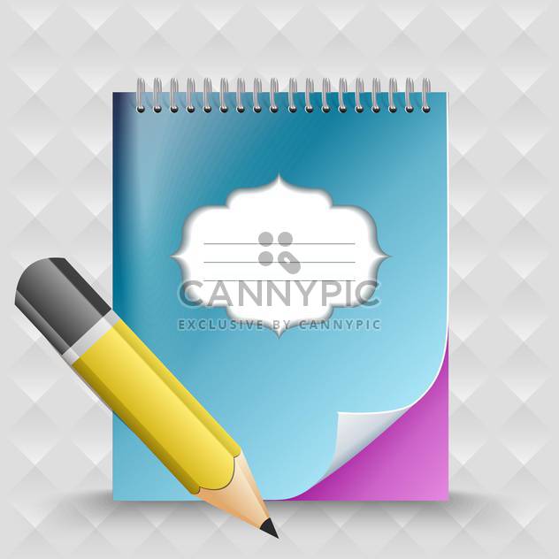 Pencil with notebook vector background - Free vector #130893