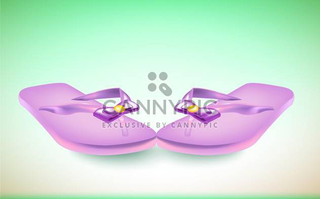 vector pair of flip flops with bow - Free vector #131323