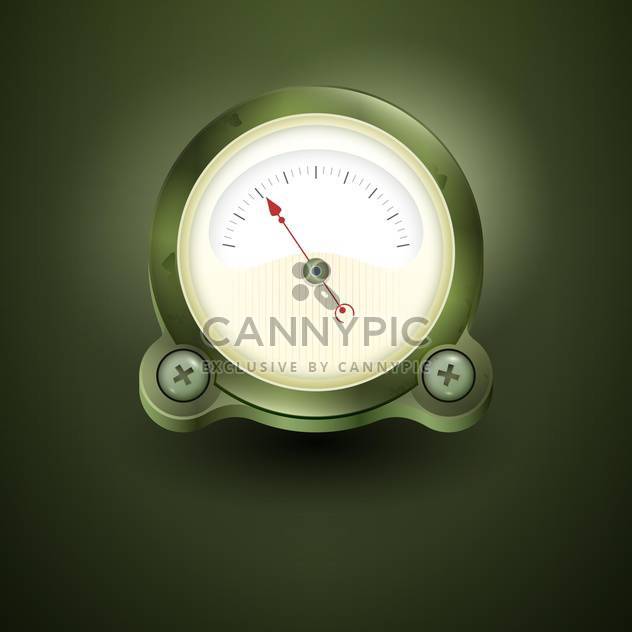 Vector speedometer illustration on green background - vector #131413 gratis