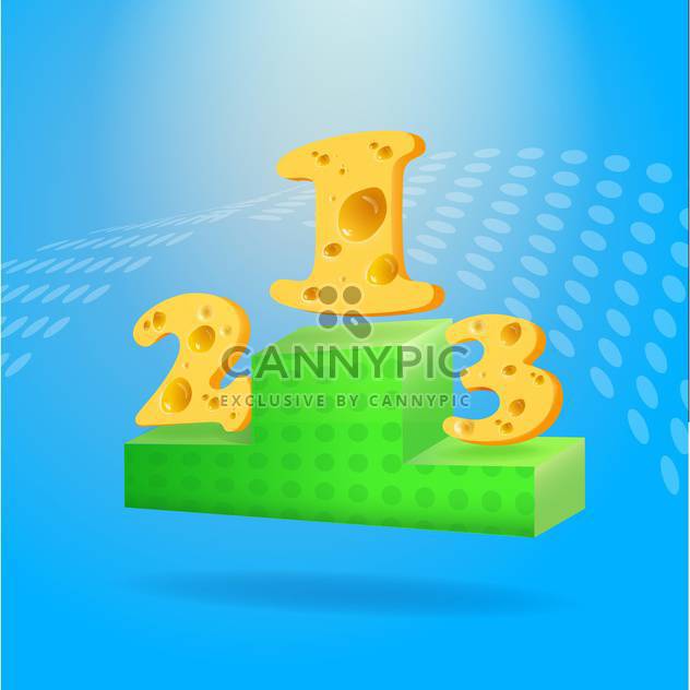 Victory podium with places made of cheese - vector #131503 gratis