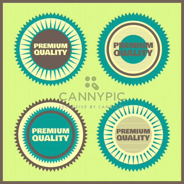 Collection of premium quality labels with retro vintage styled design - бесплатный vector #131523