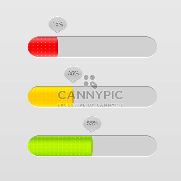 Vector loading bars on grey background - Free vector #131583