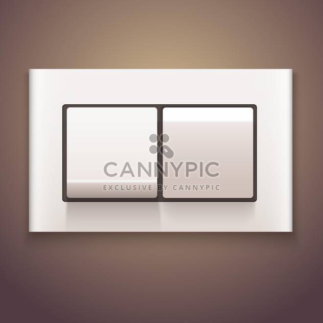 White vector switch off on brown background - Kostenloses vector #131633