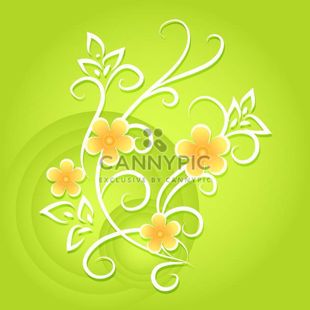Green vector floral background - vector gratuit #132093 