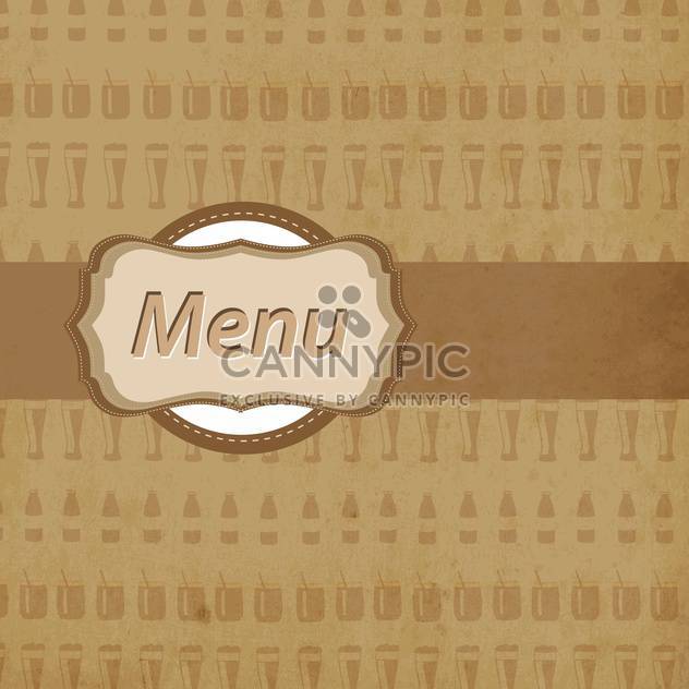 Vintage brown restaurant menu design - vector gratuit #132463 