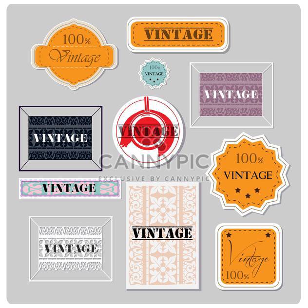 set of vector vintage labels - бесплатный vector #133103